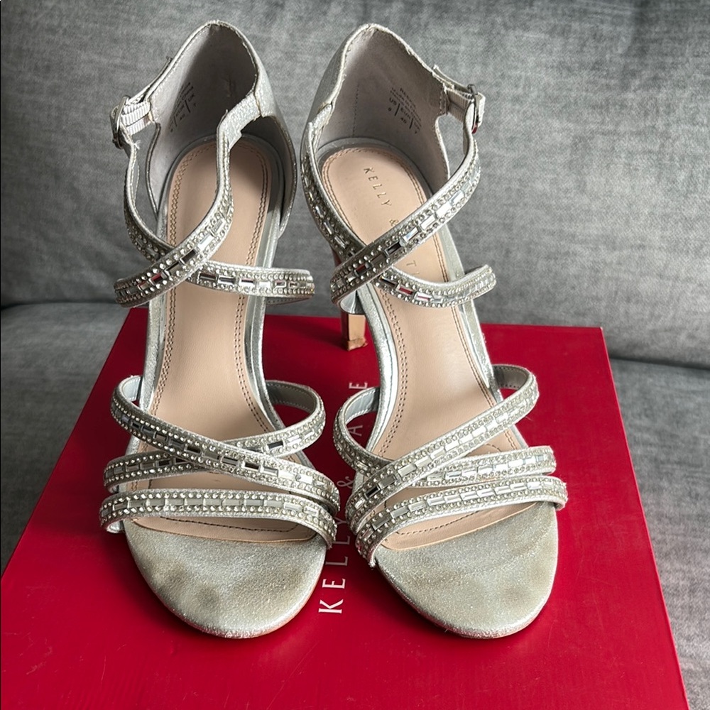 Kelly & Katie Silver Rhinestone Heels